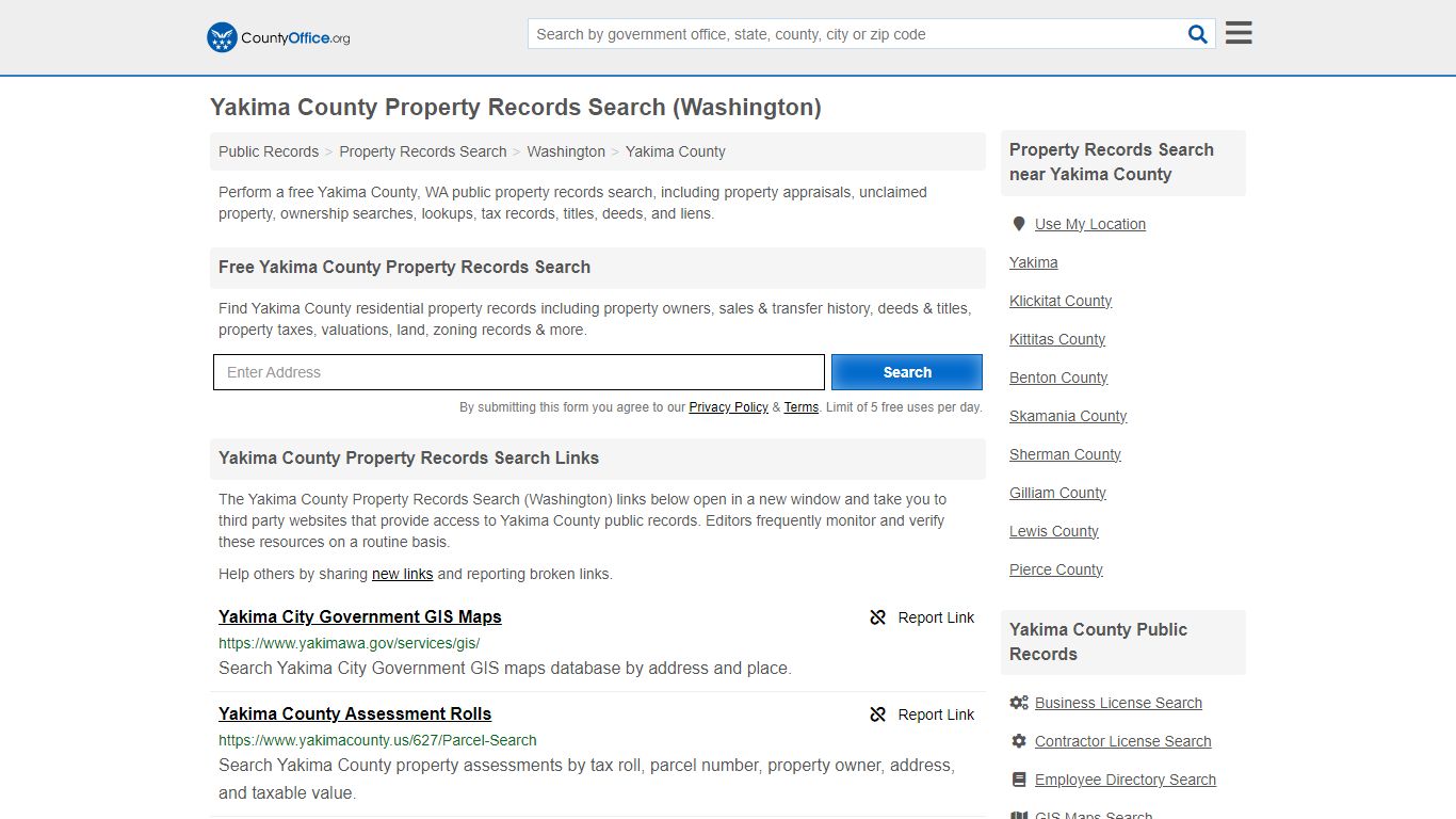 Yakima County Property Records Search (Washington) - County Office