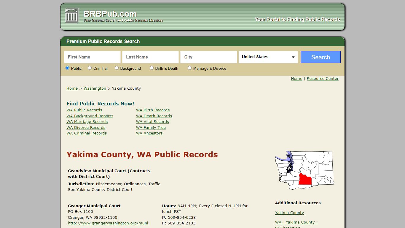 Yakima County Public Records | Search Washington Government Databases