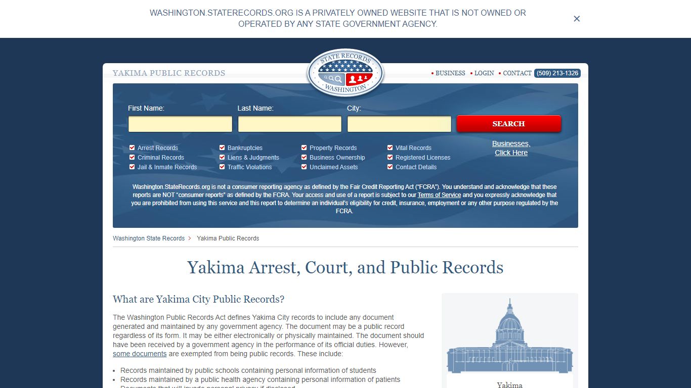 Yakima Arrest and Public Records | Washington.StateRecords.org